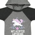 thumbnail image 4 of Inktastic My Auntie Loves Me Unicorn Girls Baby Bodysuit, 4 of 5