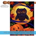 thumbnail image 3 of Toland Home Garden Halloween Owl Jack O Lantern Halloween Flag Double Sided 28x40 Inch, 3 of 5