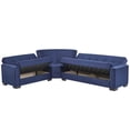thumbnail image 5 of Ottomanson Origins Convertible Sectional Sofa, Blue Microfiber, 5 of 8