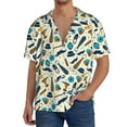 thumbnail image 3 of Gaeub Fathers day Men's Lapel Short Sleeve Shirt, Relaxed Fit Shirt, Soft and Breathable for Outdoors Party Travel - Medium, 3 of 7