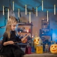 thumbnail image 6 of Leejec 6.1" Floating Candles with Magic Wand Remote, 12pcs Hanging Candles, Halloween Decorations, Battery Operated LED Window Candles, Flickering Warm Light, Theme Party Décor, Christmas Gift(Ivory), 6 of 7