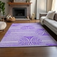 thumbnail image 6 of Addison Rugs Mayfield Washable Contemporary Art Deco Purple Rectangle Rug, 10' x 14', 6 of 6