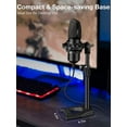 thumbnail image 3 of Support de Microphone, Support de Micro de Bureau avec Base Lestée, Support Antichoc, Adaptateur 3/8 Pouces et 5/8 Pouces, Hauteur Réglable pour Radio, Studio de Diffusion, Réacordage, 3 of 7