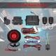 thumbnail image 1 of Sistema de seguridad para automóvil, sistema de alarma universal para automóvil, alarma universal para automóvil, protección de seguridad para automóvil, acabado de lujo, 1 of 9