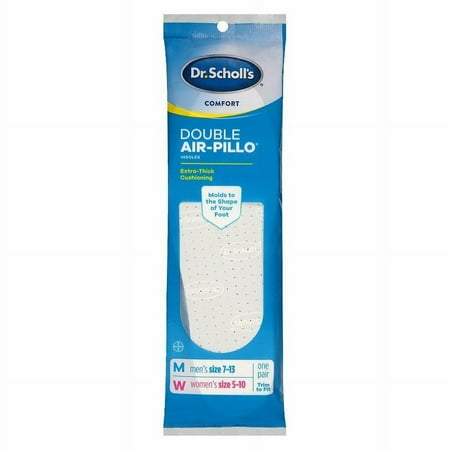 Dr. Scholl's Double Air Pillo Insole Extra Thick Cushioning, Unisex, 8-Pack