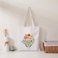thumbnail image 3 of Canvas Tote Bag Embroidery Kit for Beginners, DIY Crafts Sewing Embroidery Starter Kit with Flower Pattern, Hoops, Color Threads and Tool, White, 3 of 7