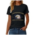 thumbnail image 6 of Leey-World Funny 4th Of July Shirts for Women 250 Years American 1776 2026 250th USA Birthday 4th of July T-Shirt(Black,L), 6 of 8