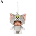 thumbnail image 1 of Orange Devil Baby Monkey Monchhichi Cartoon Doll Birthday Gift Boutique Keychain, 1 of 1