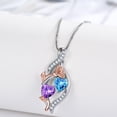 thumbnail image 7 of Taioiat Double Birthstone Necklaces for Women 18K Gold Plated Birthstone Rose Flower Jewelry Anniversary Valentines Day Mother's Day Birthday Gifts for Her Wife Girlfriend Mom, 7 of 7