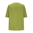thumbnail image 5 of Vmvidoty Women's Plus Size T Shirts Oversized Tees Summer Half Sleeve Crew Neck Tunic Tops Green XXXL, 5 of 6