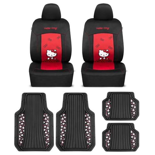 Juego de fundas para asientos y tapetes para auto Hello Kitty de Carbella