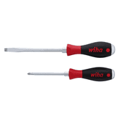 Wiha Tools 2 Pc SoftFinish X Heavy Duty Slotted/Phillips Screwdriver Set