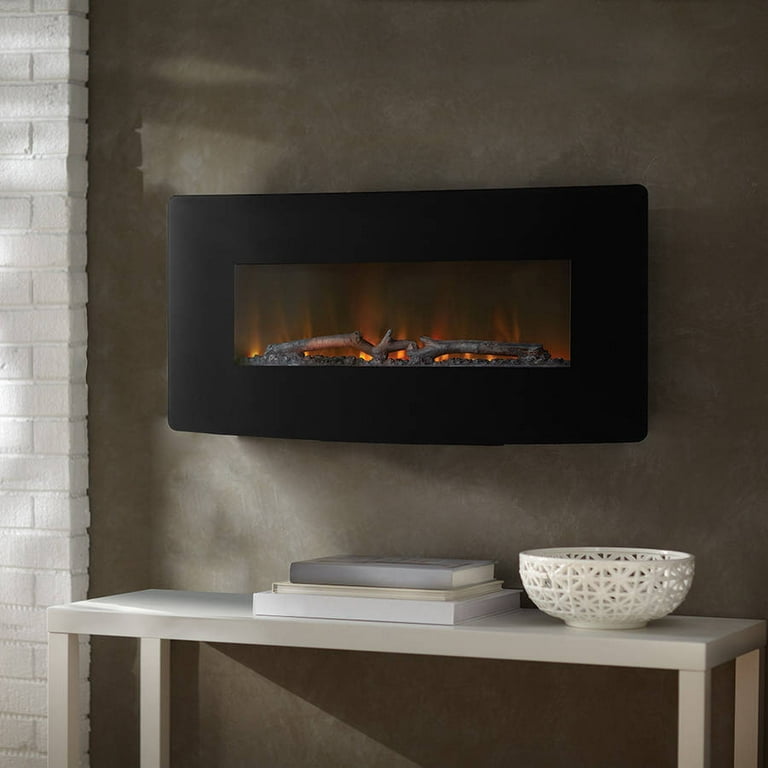 Muskoka MHC35BL Urbana Curved Wall Mount Fireplace - Walmart.com