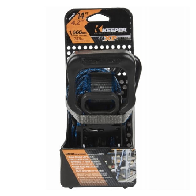 Correa de amarre KEEPER, gris, 14 pies/4,27 m, 1666 libras/755,5 kg, 1 paquete