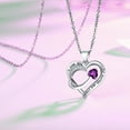 thumbnail image 4 of Women Jewelry 18k White Gold Plated Engraved Words Love Heart Pendant Necklace, 4 of 7