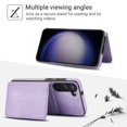 thumbnail image 2 of ELEHOLD Case for Samsung Galaxy A14 5G, 2-in-1 Magnetic Shockproof Leather Wallet Flip Case Cover, Detachable Card Holder with Stand,Purple, 2 of 5