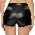 thumbnail image 5 of oqasdz Solid Color Women High Waisted Metallic Booty Shorts Rave Bottoms For Dancing Hot Pants Clubwear Versatile Female Dailywear, 5 of 8