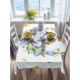 thumbnail image 3 of Easter Rabbits Eggs Rectangle Tablecloth, Watercolor Floral Daisy Bunny Bow Spring Waterproof & StainResistant Tablecloth, Washable Oil-proof Table Cover for Dining/Party/Wedding/Buffet 60x84 In, 3 of 9