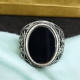 thumbnail image 2 of Black Onyx Men's Ring Handmade 925K Sterling Silver Mens Ring With Onyx Stone, Handmade Statement Ring Halloween Gift for || Ali Baba Jewellery, 2 of 5