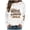 White, variant on Unir Women Today's Good Mood Sponsored By Jesus Cross Sleeve Crewneck Sweatshirt Oversized Faith Fall Casual Layering Pullover Top 1PC S-XXL Plus Size Friendly
