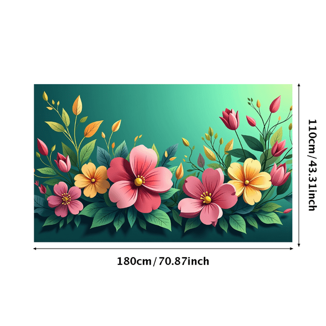 Colorful Butterfly and Floral Design Backdrop Banner for Parties Celebrations Photo Booth Decoration Background Spring Event Decoration