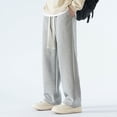 thumbnail image 2 of TBWNWG Men's Solid Color Loose Sag Straight Leg Wide Leg Pants Casual Sweatpants,Size 4XL, 2 of 5