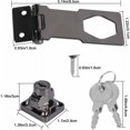 thumbnail image 2 of 1Pcs Drawer Lock Without Perforated Aluminum Alloy 90° Rotary Latch Lock Hasp Locking Thickened Connecting Shaft for Cabinets Windows Drawers, 2 of 5