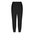 thumbnail image 6 of Aoiroe Women's Barrel Leg Sweatpant Wide Leg Pants Casual Cotton Palazzo Trousers with Pockets Black 5XL, 6 of 7