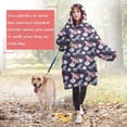 thumbnail image 4 of Wearable Oversized Blanket,Dark Purple Cartoon Unicorn Flower Pattern Wearable Blanket Hoodie for Adults,Cozy Hooded Blankets with Super Pockets,Super Warm Fuzzy Pullover for Women & Men, 4 of 6