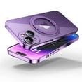 thumbnail image 5 of Matte Case for Apple iPhone 15 6.1 Inch,Decase Ultra Thin Mag Safe Magnetic Clear Phone Cover [Support Wireless Charging] With 360° Ring Kickstand Shockproof Shell,for iPhone 15 - Purple, 5 of 6