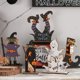 thumbnail image 1 of 5 piezas de decoraciones de madera de Halloween, centro de mesa de Halloween, decoración artesanal que incluye decoración de bruja/fantasma/zapatos para el hogar, interior, vacaciones, suministro, 1 of 5