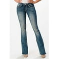 thumbnail image 2 of Grace in LA Women's Aztec Steer Head Rhinestone Embroidered Bootcut Stretch Jeans (31), 2 of 3