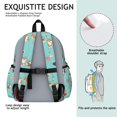 thumbnail image 5 of Shiba Inu and Coffee Blue Pattern Backpack for School, Cute School Bag with Adjustable Shoulder Straps and Padded Back, 13.4"x11"x4.7", 5 of 5