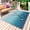 Turquoise Blue, variant on Blue Ombre Outdoor Rug 6x9 Ft - Reversible Patio Rug Outdoor Camping Rugs, Black Hockey Sticks Minimalist Style Washable Indoor Outdoor Area Rugs, Non-Slip Outdoor Carpet Runner for Deck/Porch