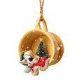 thumbnail image 2 of Adorno colgante de perro de Navidad, adorno colgante de acrílico, lindo de Navidad, estatua de perro, decoración de de Navidad para bolsa Estilo A, 2 of 8