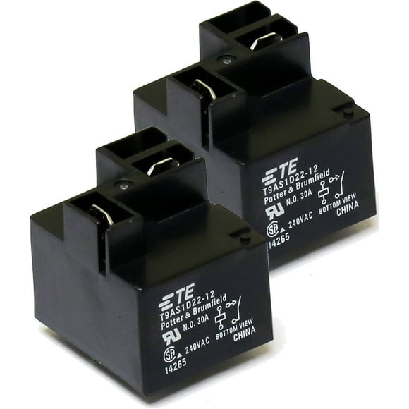 TE Potter & Brumfield (1-1419104-7) T9AS1D22-12 (Pack of 2) 30A Relay 240VAC 30 amps 240 Volts, SPST NO