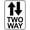 Color 2606, variant on Two Way Traffic Arrows Sign Metal Tin Sign12x16 Inches Caution Danger Safety Security Warning Notice Signs