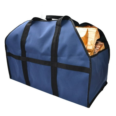 Heavy Duty Canvas Firewood Carrier Wood Log Holder Indoor Fireplace Firewood Totes 24*12*10in