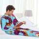 thumbnail image 5 of Balery Donuts Pijama para Hombre de Dos Piezas con Manga Larga, Conjunto de Dormir y Descanso Suave con Bolsillos-Medium, 5 of 6