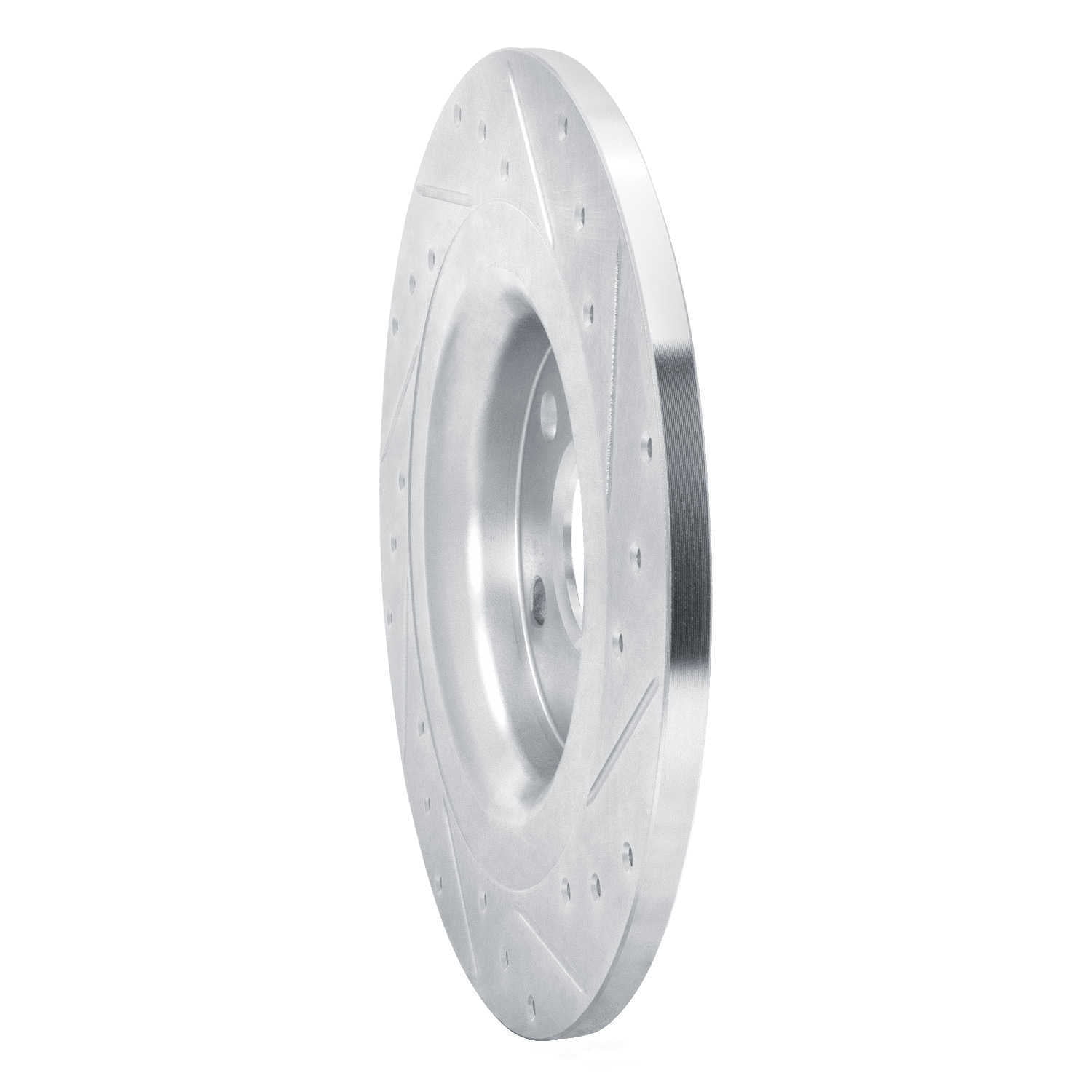 Dynamic Friction Company 631-27061L DFC Brake Rotor - Drilled And Slotted - Silver