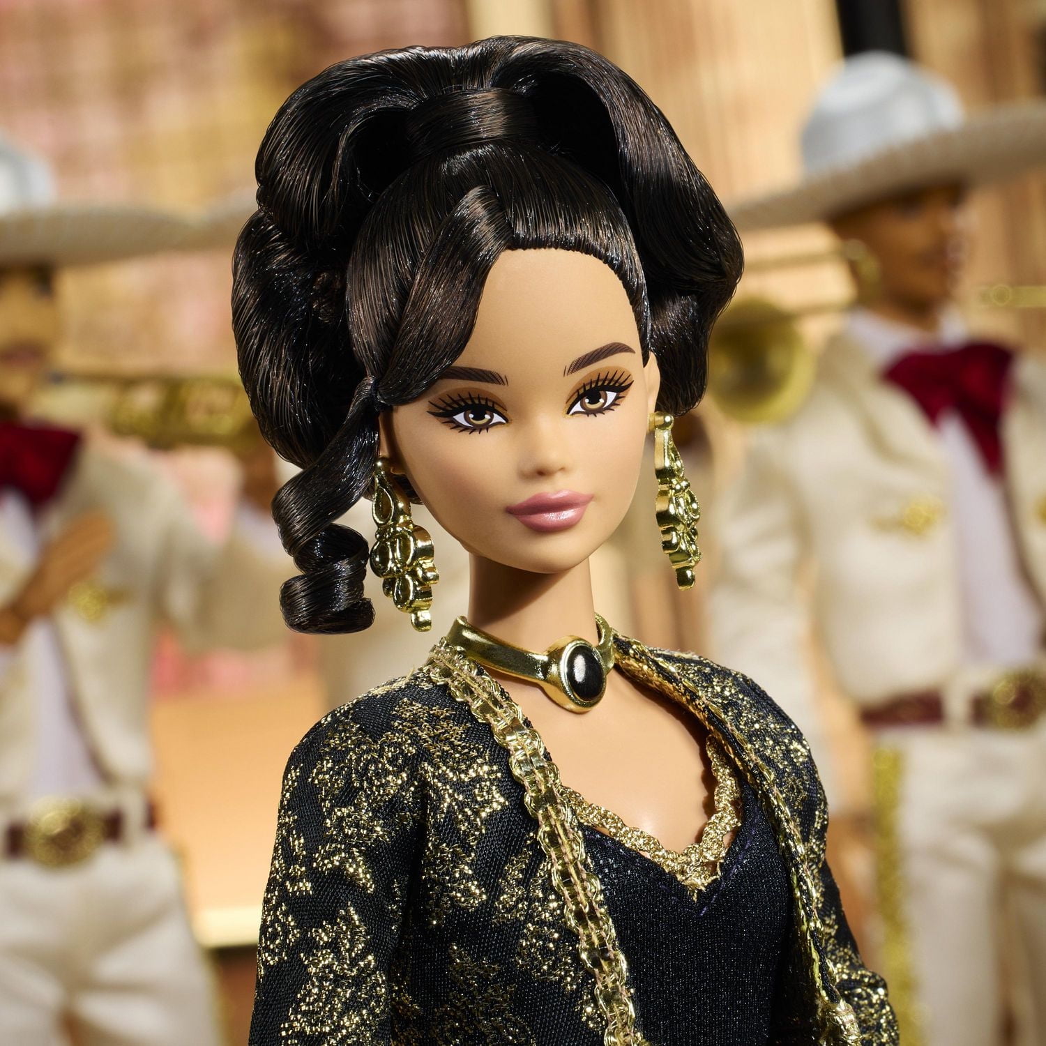 Barbie Signature Juan Gabriel Collectible Doll in Chic Black and Gold Suit