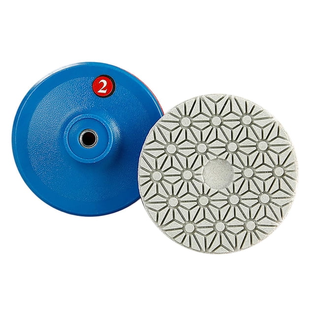 Almencla Abrasive Wheel Stone Polishing Pads,Versatile Stone Polishing Tool,Marble Sturdy Marble Grinding Discs Sanding Grinding Disc 4 Inch Step 2