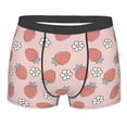 thumbnail image 4 of Goofa Strawberry And Flowers Printed Men's Boxer Briefs Underwear, Moisture-Wicking Underwear, Trunk,Soft and Breathable Cotton Underwear-Large, 4 of 9