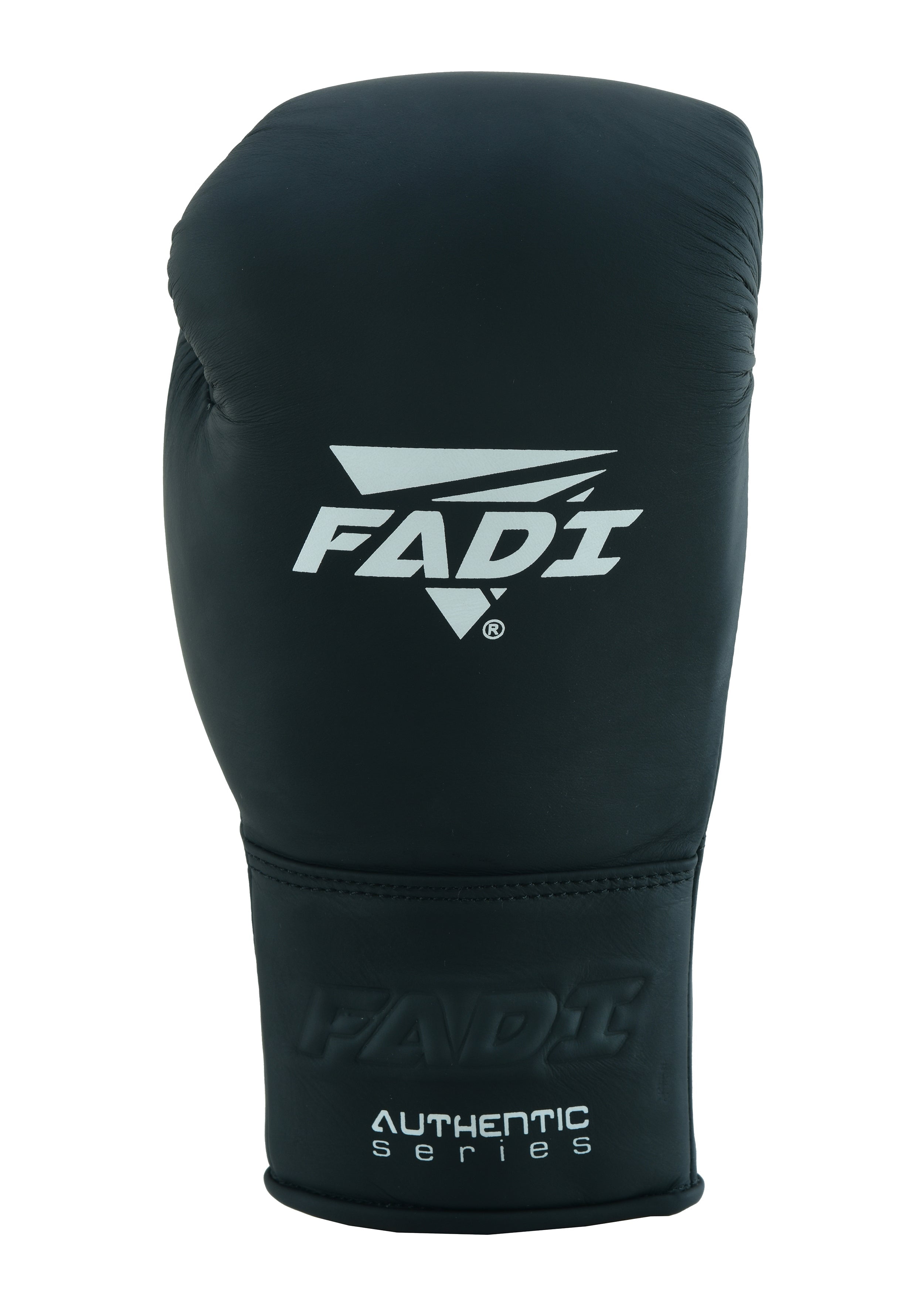 Fadi Sports A2 Lace-Up Boxing Gloves, for Training & Sparring, Matte Cowhide Leather, Black - 16 oz