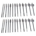 thumbnail image 1 of 26Pcs Flat Spade Drill Bits Set Metal Bit Kit Hex Shank Woodworking Tool Accessories, 1 of 9