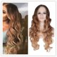thumbnail image 1 of Peluca de cabello Natural para mujer y niña, cabellera artificial largo y ondulado, resistente al calor, color plateado degradado, ideal para disfraz de fiesta de Cosplay, 23 pulgadas, 1 of 4