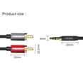 thumbnail image 3 of 2X Cable RCA 2RCA Una 3.5 Cable de Audio Jack de 3.5mm Cable Auxiliar Rca(2M), 3 of 5