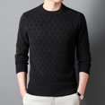 thumbnail image 2 of Toimothcn Men's Sweater Autumn Winter Round Neck Casual Knit Versatile Fashion Soft Sweater Casual Jacquard Bottom Sweater Mens Dailywear, 2 of 6