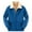 Blue, variant on Womens Full-zip Fleece Jacket Faux Shearling Thicken Winter Coat with Pockets Lapel Sherpa Lined Warm Outerwear (XL, Red)