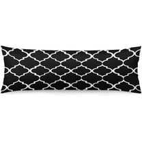 Black Body Pillow Cover Boho Aztec Modern Geometric Tribal Polyester Long Pillow Case Protector with Zipper Decorative Cushioned Covers Farmhouse Large Pillowcases for Couch,Bedroom,Home Gifts 20"x54"